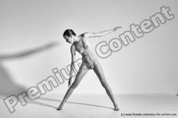 Nude Gymnastic poses Woman White Moving poses Athletic long brown Dynamic poses Pinup